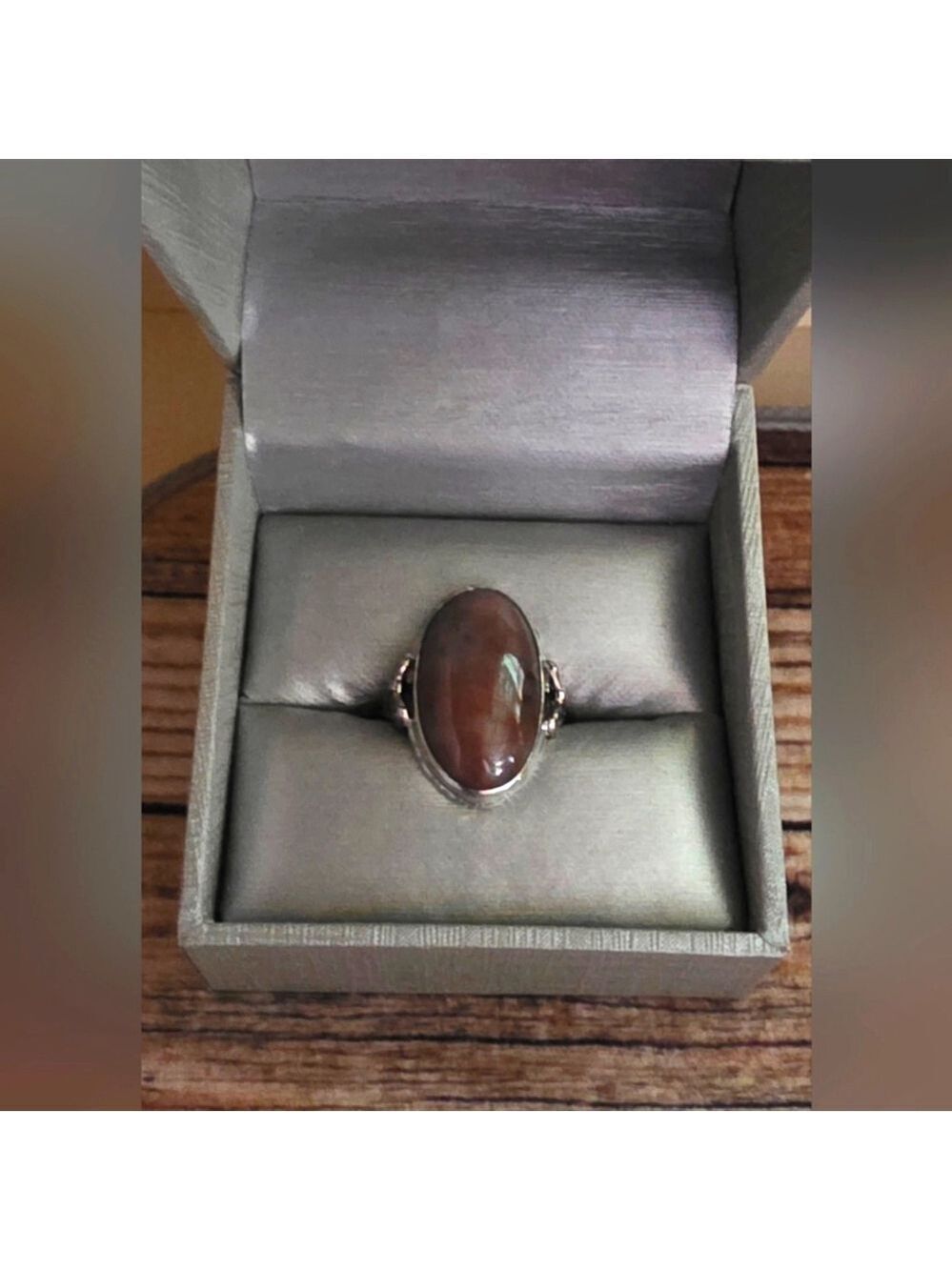 Clark and Coombs Agate Vintage Ring Size 6